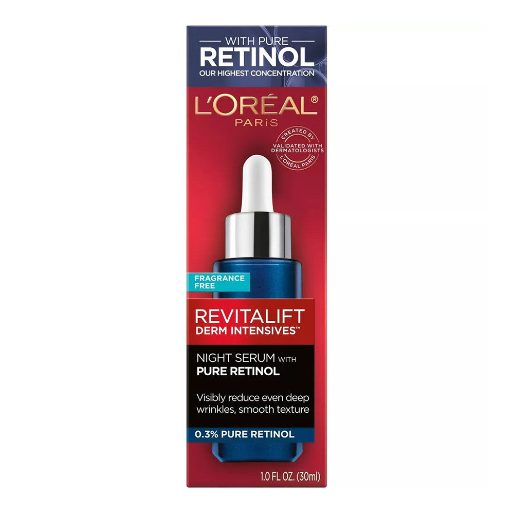 LOreal Paris Revitalift Derm Intensives Night Serum, 1 Oz
